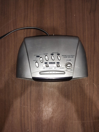 Panasonic RC-7200 Alarm Clock-Green Digits-Dual-AM/FM-Corded