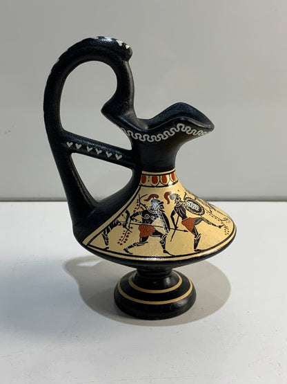Vintage 1960's D. Vassilopoulos Hand Painted Greek Ewer Vase