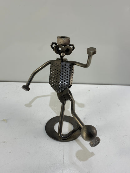 Football Playing Metal Tool Robot Display