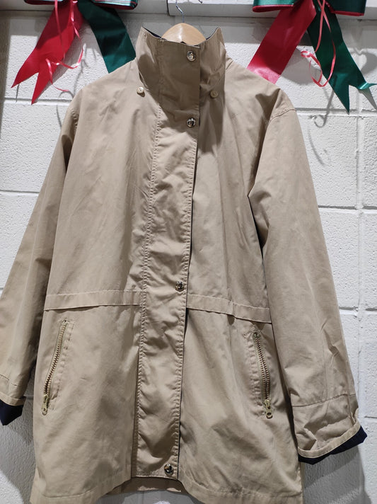 White Mountain Windbreaker Jacket Men's M  Tan With Brown Accent
