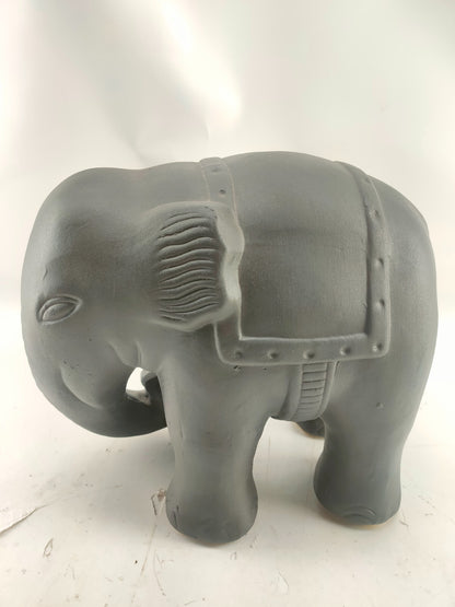 Gypsum Elephant Figurine