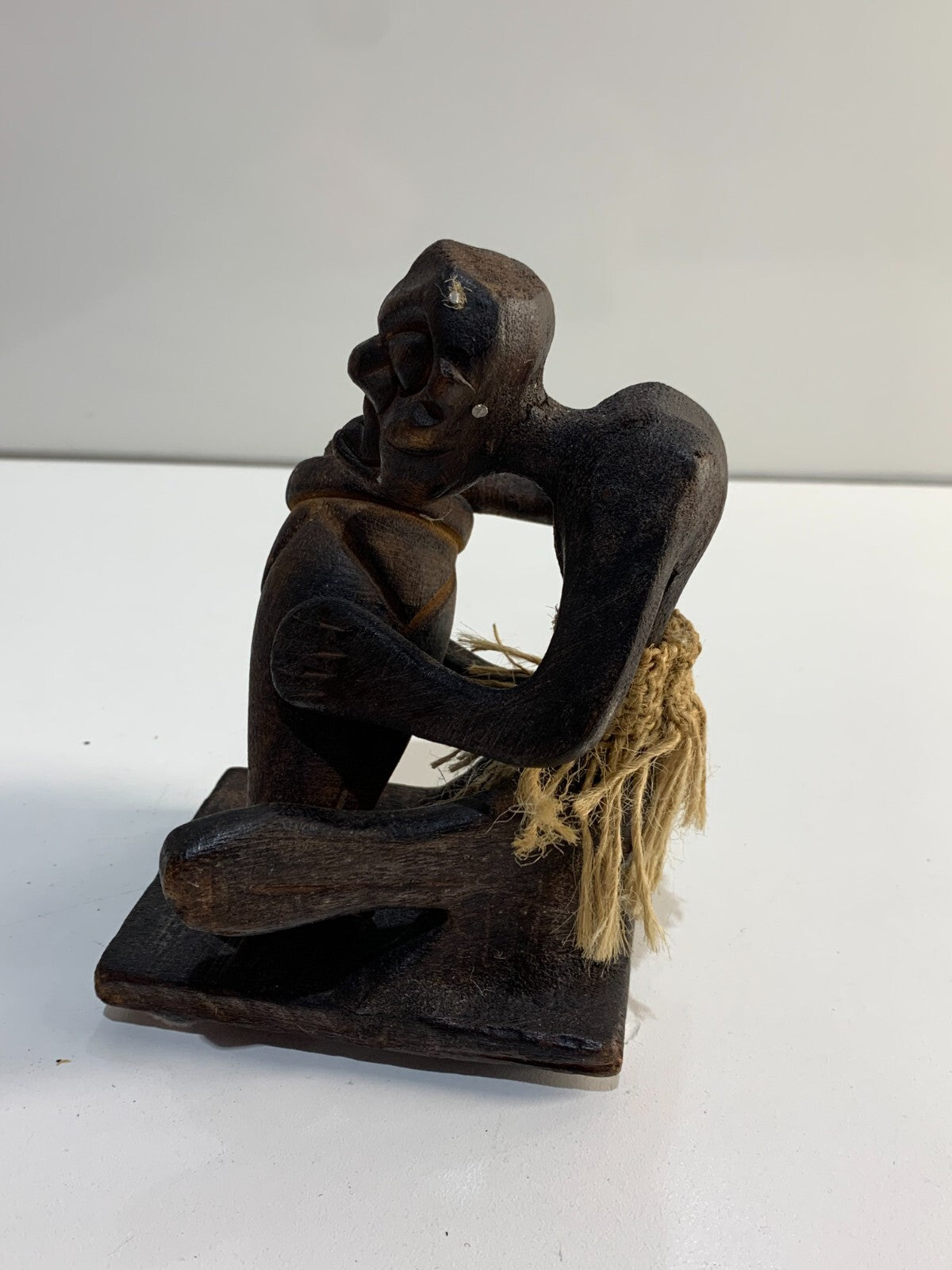 Vintage African Wooden Demon Figurine, 5 1/2" Tall