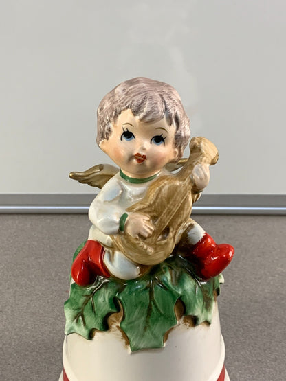 Vintage Berman & Anderson Christmas Boy Angel Music Box 1960s Japan Ceramic #637