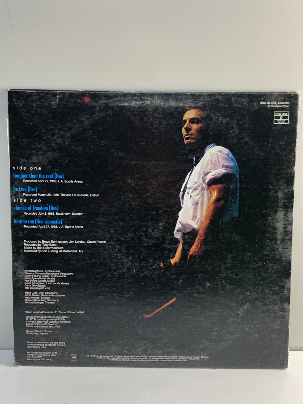 Bruce Springsteen – Chimes Of Freedom 1988 VG VINYL Columbia 4C 44445