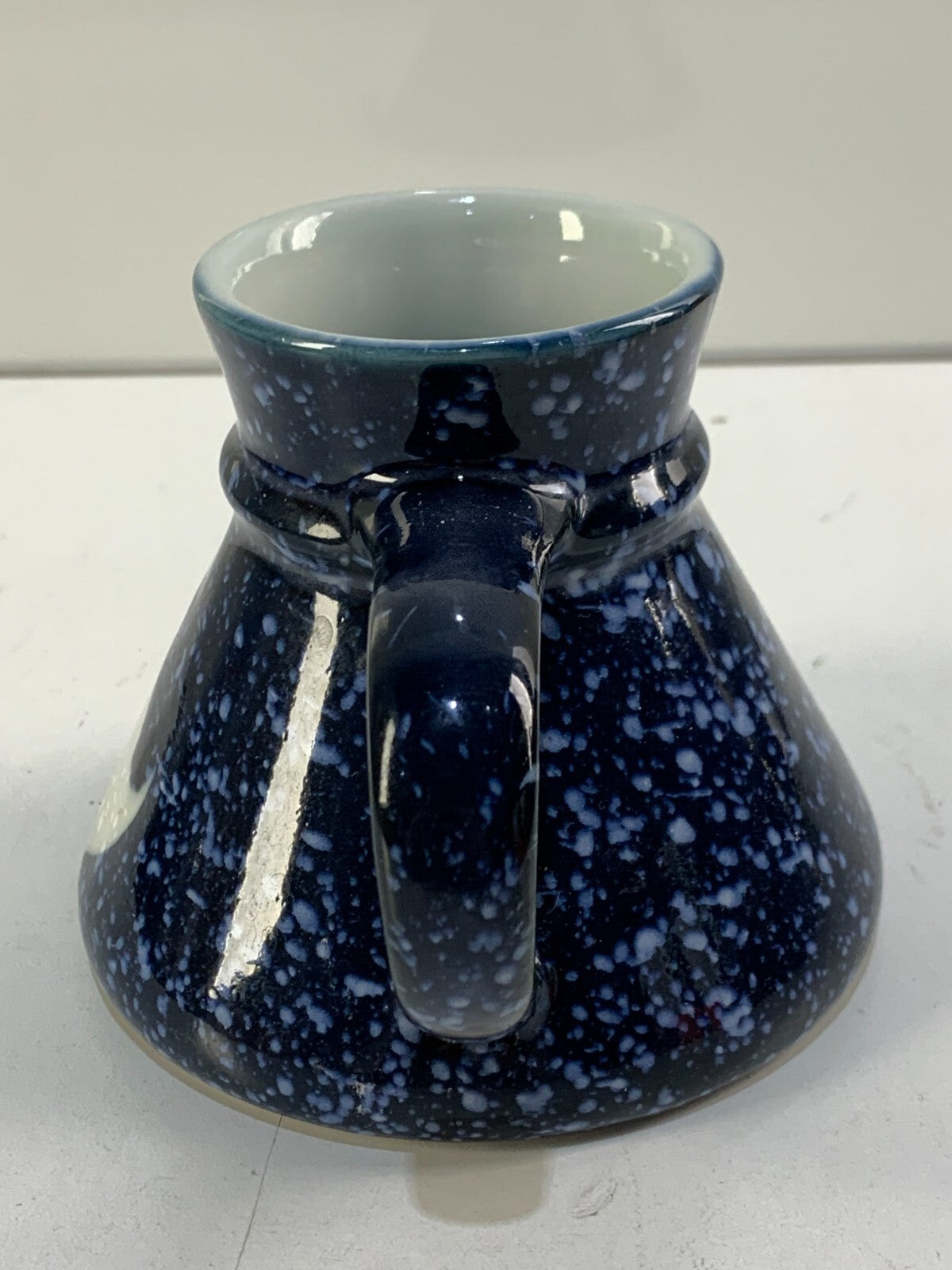 Vintage Goose Spill Safe Mug Blue Spackle by Otagiri