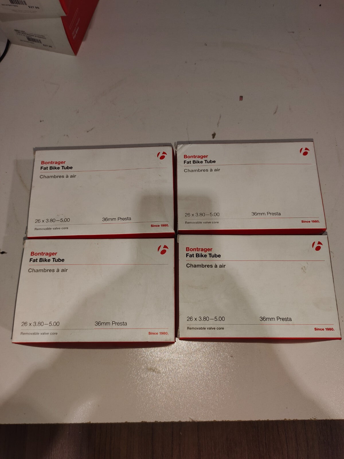 Bontrager Fat Bike Tube - 26 X 3.80 - 5.00 36mm Presta - Set of 4