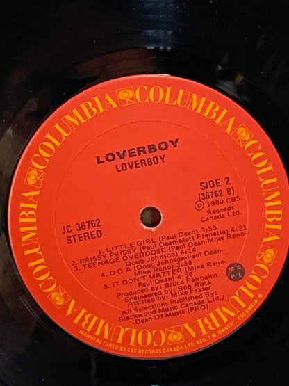 1980 Loverboy Columbia LP Vinyl Record Album THE KID IS HOT TONITE.