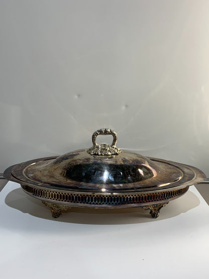 W. M. Rogers Silverplate Footed Chafing Dish w/ Lid