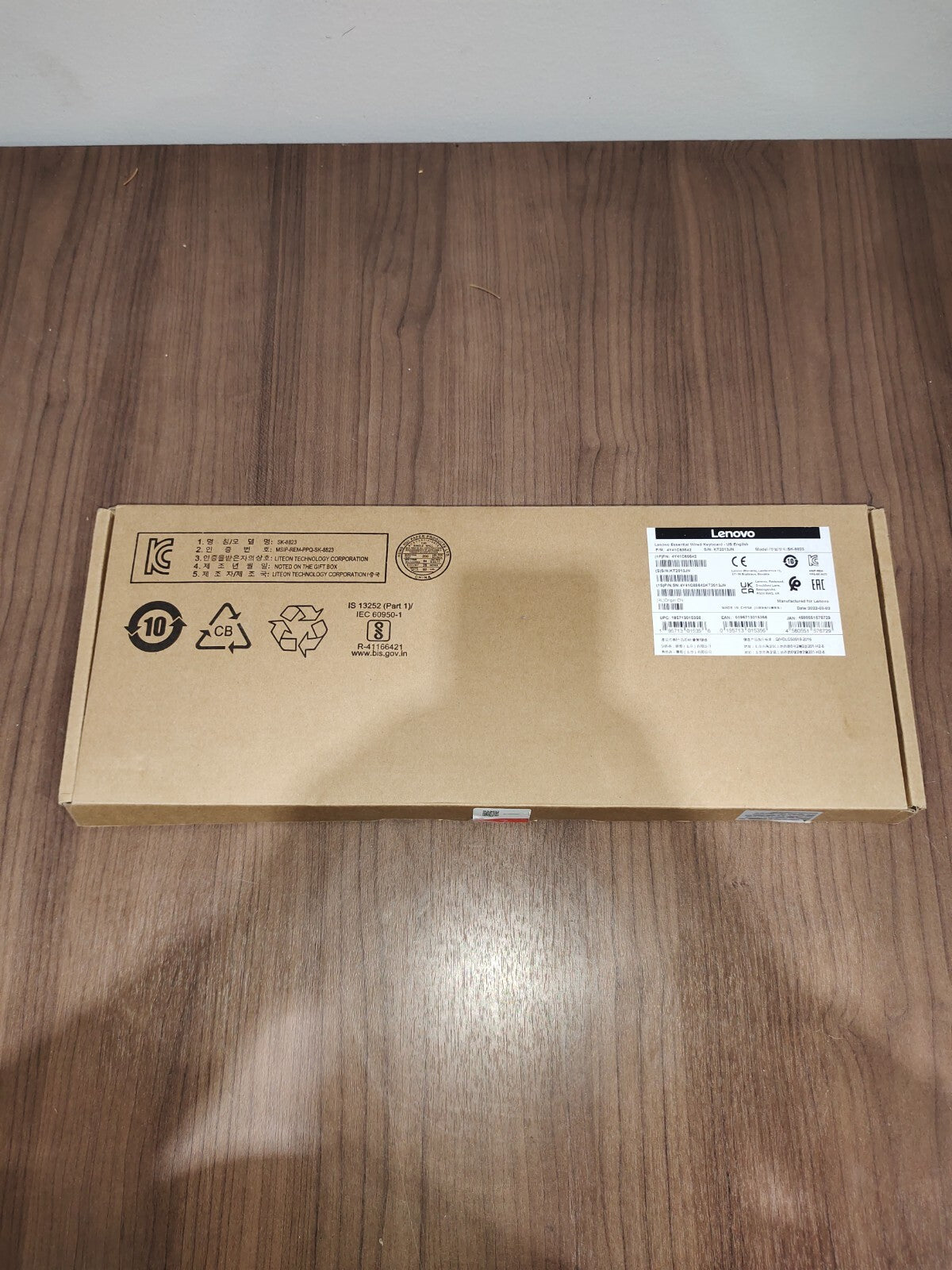 Black Slim USB-Wired keyboard for Lenovo SK-8823