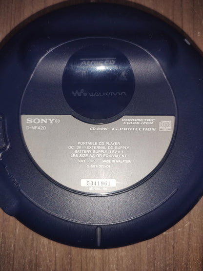 Sony PSYC D-NF420 Atrac3Plus CD MP3 Walkman AM FM TV Weather Radio