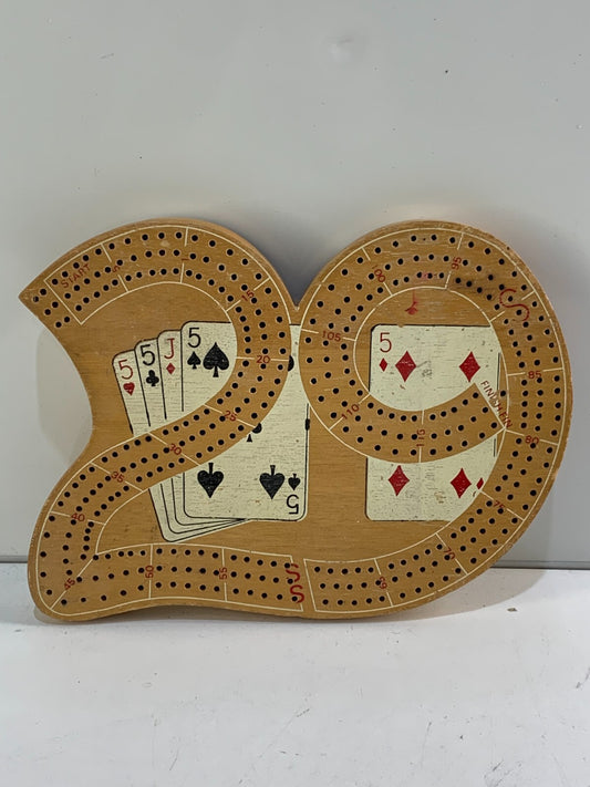 Vintage Cribbage Board 29 Twenty Nine 3 Track Wooden