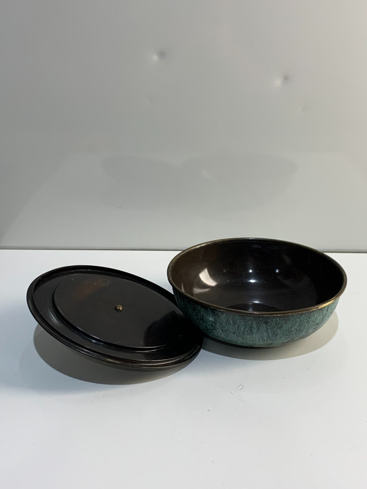 Vintage Dayagi Covered Enameled Brass Bowl
