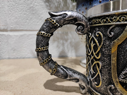 Ebros Medieval Crusader Knight Of The Cross Mug Armor Suit Large Tankard Mug