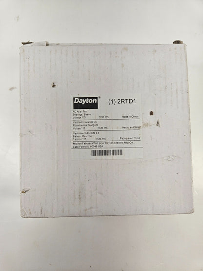 DAYTON 2RTD1 SQUARE AC AXIAL FAN .28 AMPS 23 WATTS 115 VAC