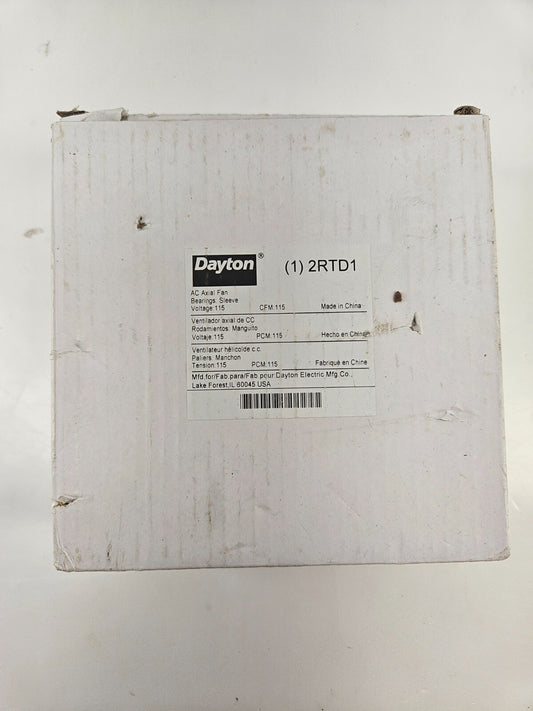 DAYTON 2RTD1 SQUARE AC AXIAL FAN .28 AMPS 23 WATTS 115 VAC