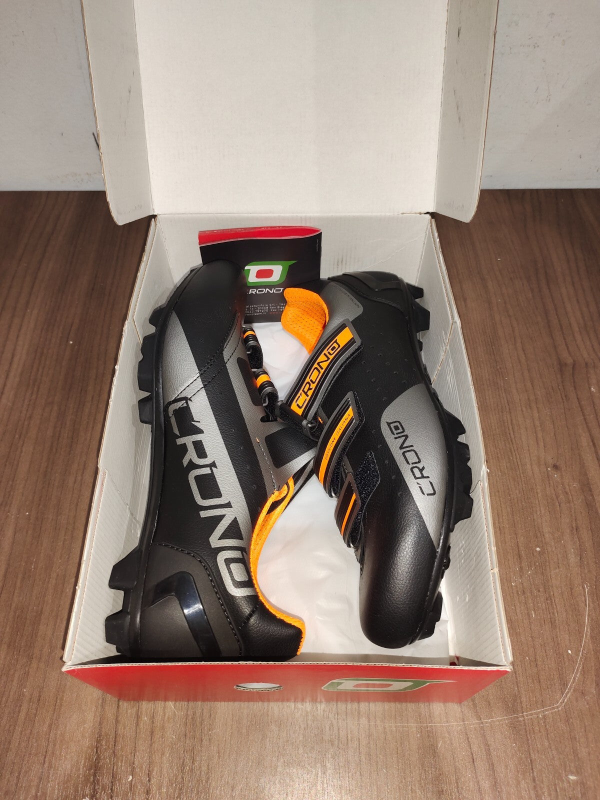 Crono CX-4-17 MTB NYLON Black Orange Shoes - Size - 46 (EUR)