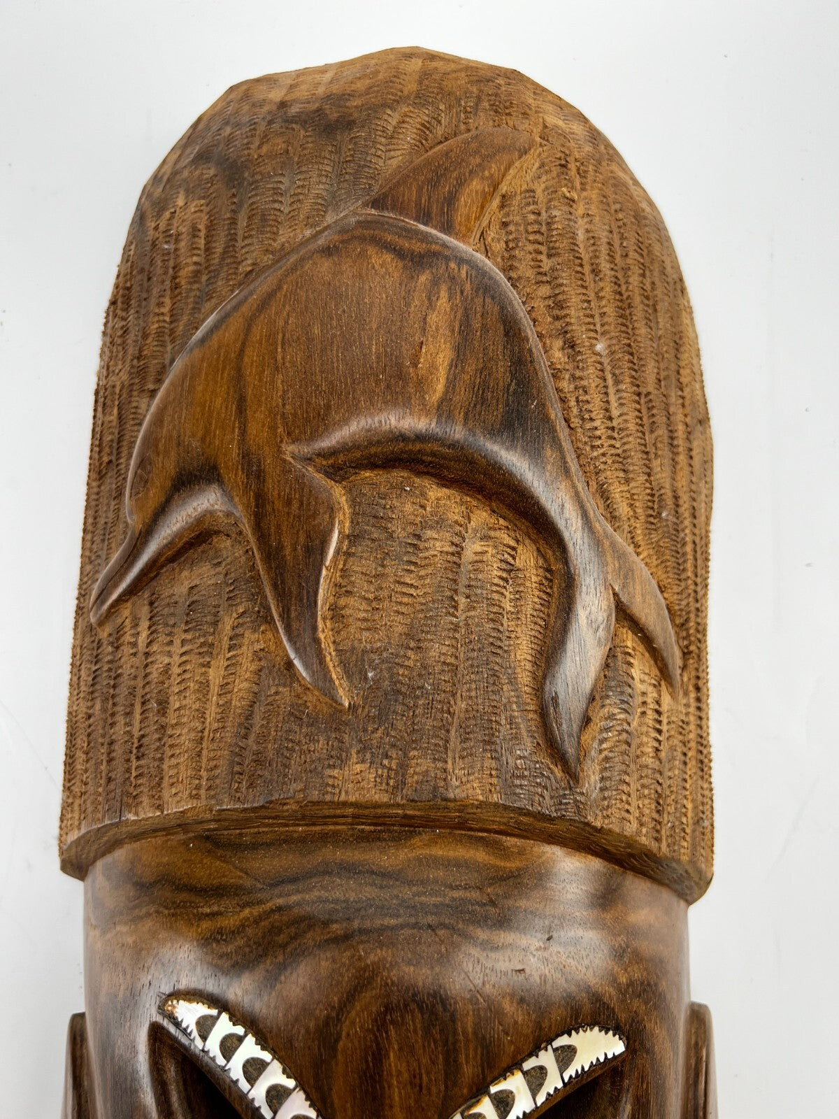 Antique African Face Mask Hand Carved From Wood For Wall Decoration