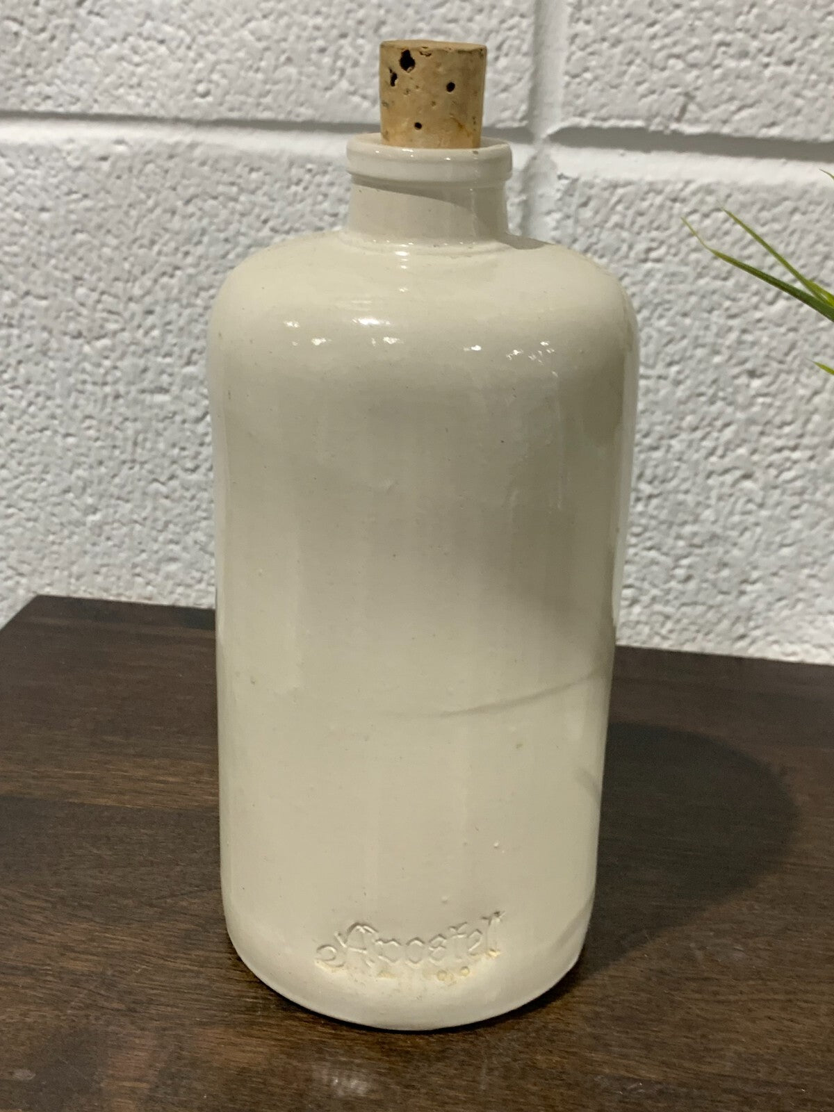 Vintage Wine Bottle MKM Germany Ceramic Signed Pottery