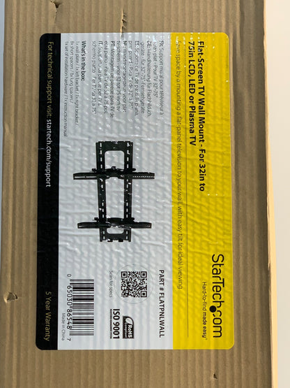 Flat-Screen TV Wall Mount - For 32in to 75in LCD, LED or Plasma TV (FLATPNLWALL)