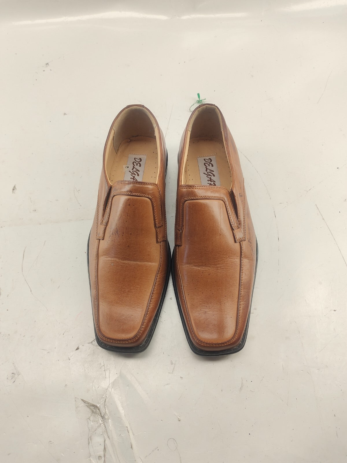 Delgard Leather Brown Slip On Shoes Size US - 8