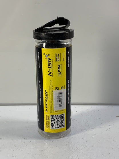 Dunlop Pro Double Yellow Dot Squash Balls 3 Pack Black N-1SR Advanced Players