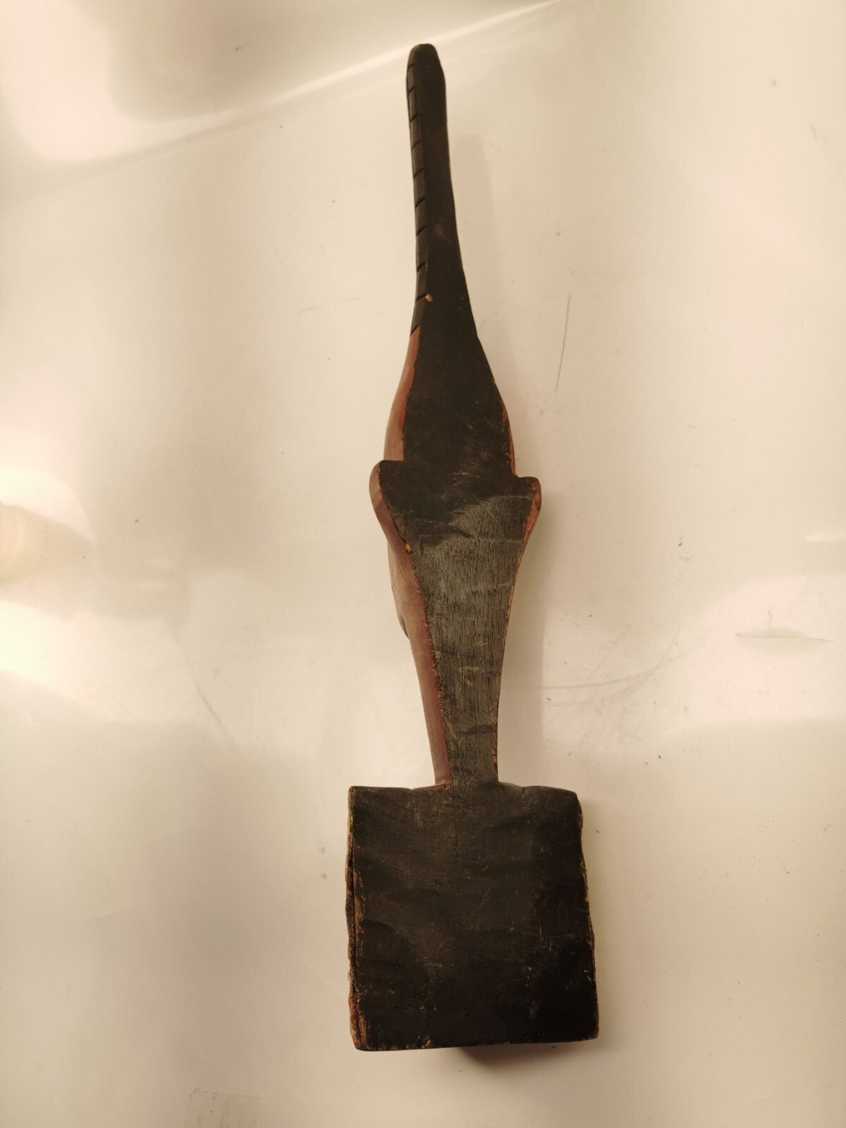 Vintage African Potrait Elongated Face, Long Beard. Made in Ghana