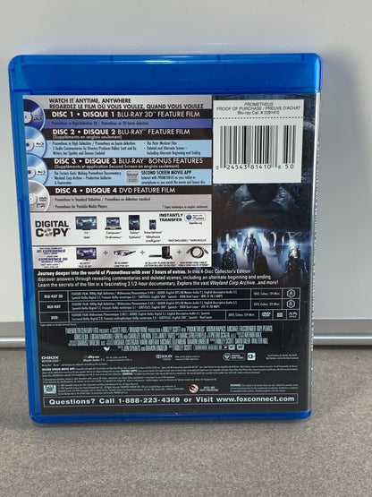 Prometheus Blu-ray 3D/DVD 4-Disc Set, Collectors Edition 3D