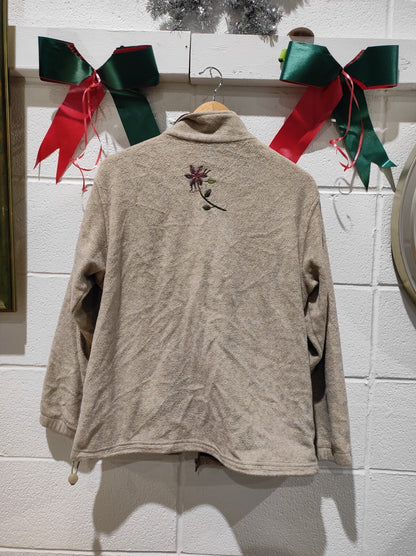Vintage Northern Reflections Cotton Embroidered Button Cardigan Sweater S
