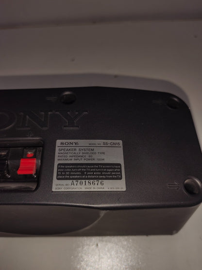 SONY SS-CN15 Center Channel Black Surround Sound Speaker - Center Speaker Only