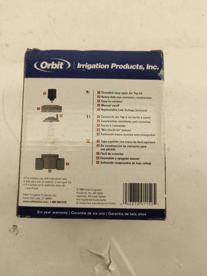 Orbit Underground Sprinkler Automatic In-Line Jar-Top Valve