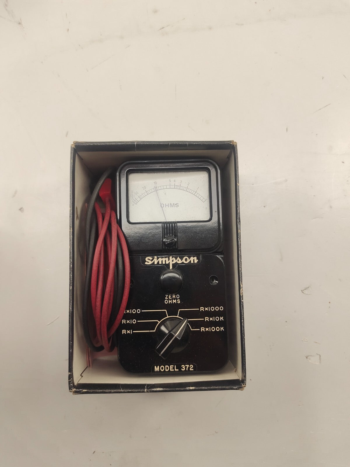Vintage Simpson Electric Co. A.C. Voltmeter Model 376  1000 OHMS Per Volt