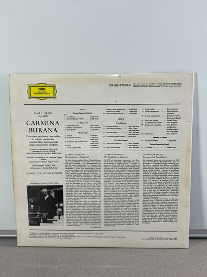 Carl Orff - Carmina Burana Jochum DG LP Vinyl - Janowitz Dieskau