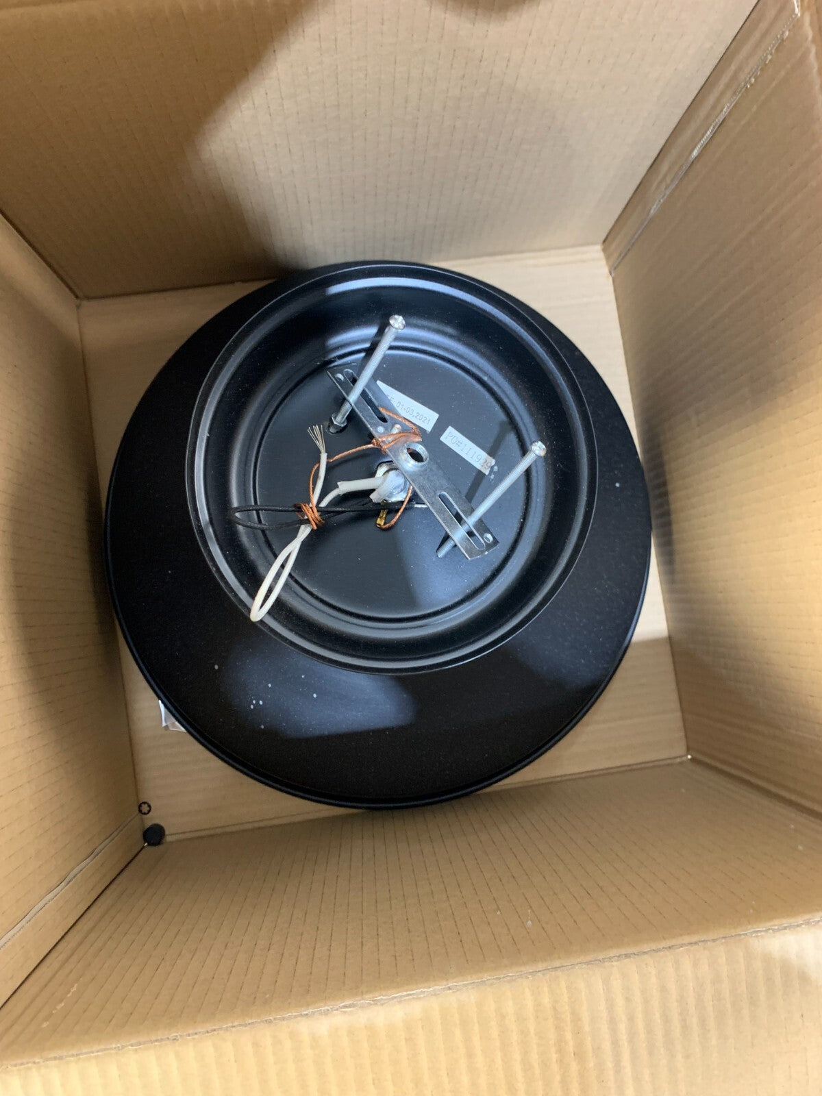 Canarm Mazu Matte Black Metal Modern Round Ceiling Light ISF670B01BK