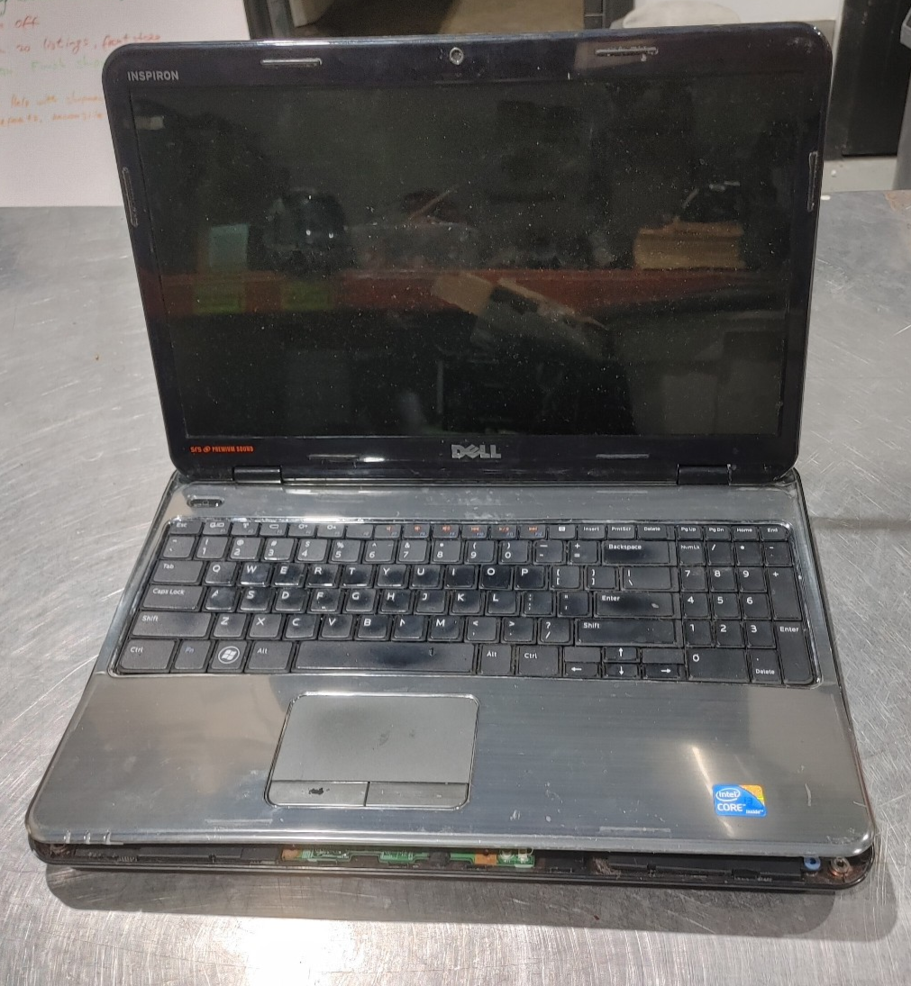 Dell Inspiron N5010 Laptop Black Fair Condition No RAM No HDD For Parts Untested