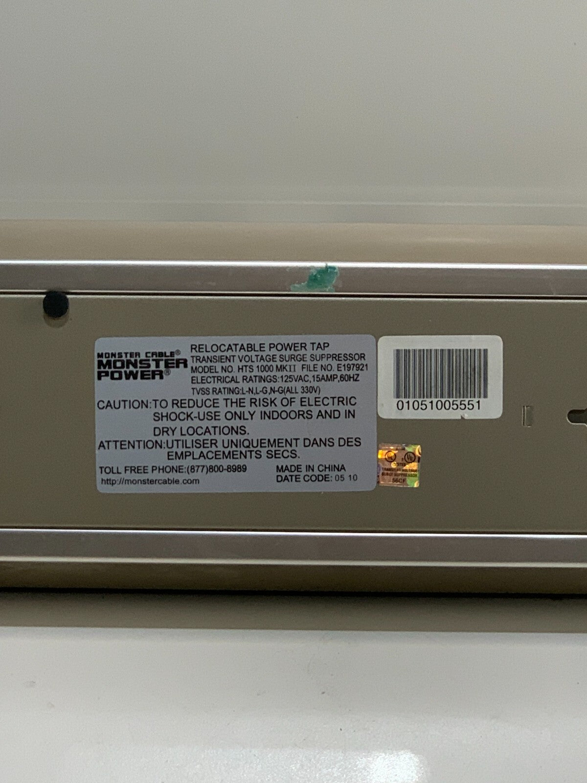Monster Power Home Theater Power Center HTS 1000 MKII Surge Protector TESTED