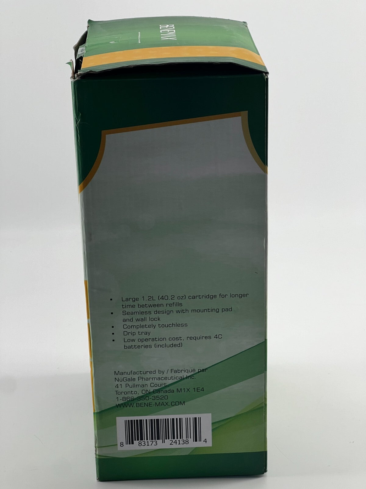 benemax automatic hand sanitizer dispenser 1.2L - Open box