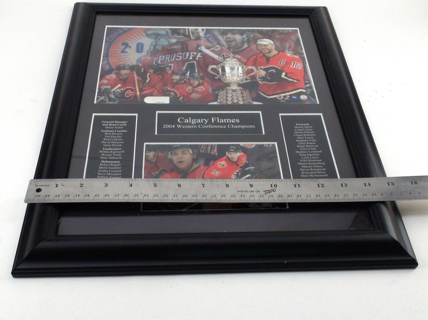 Framed Calgary Flames 2004 Western Conference Champions Photo - Authentic NHL Memorabilia