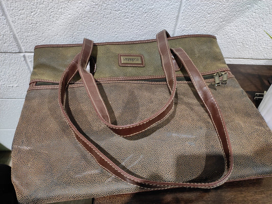 Voyageur Brown Lathe Tote Bag