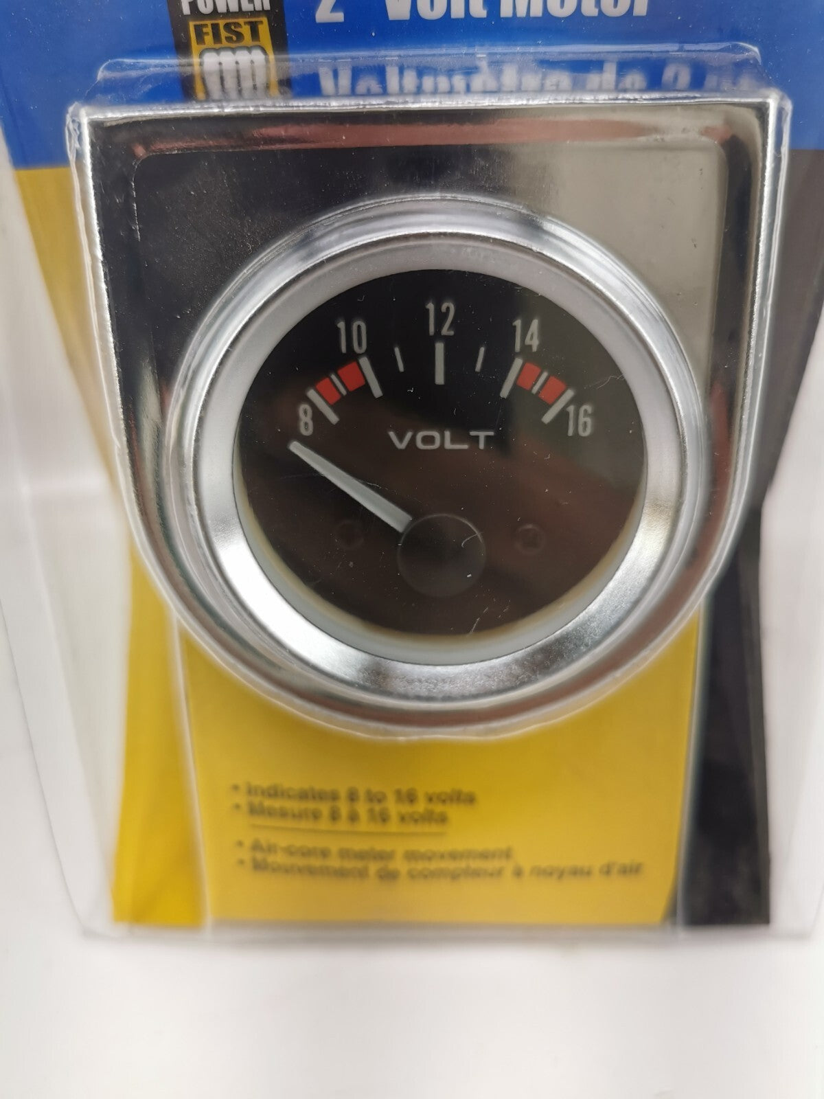 Power Fist Universal 2" volt meter 8-16V Voltmeter BNIB