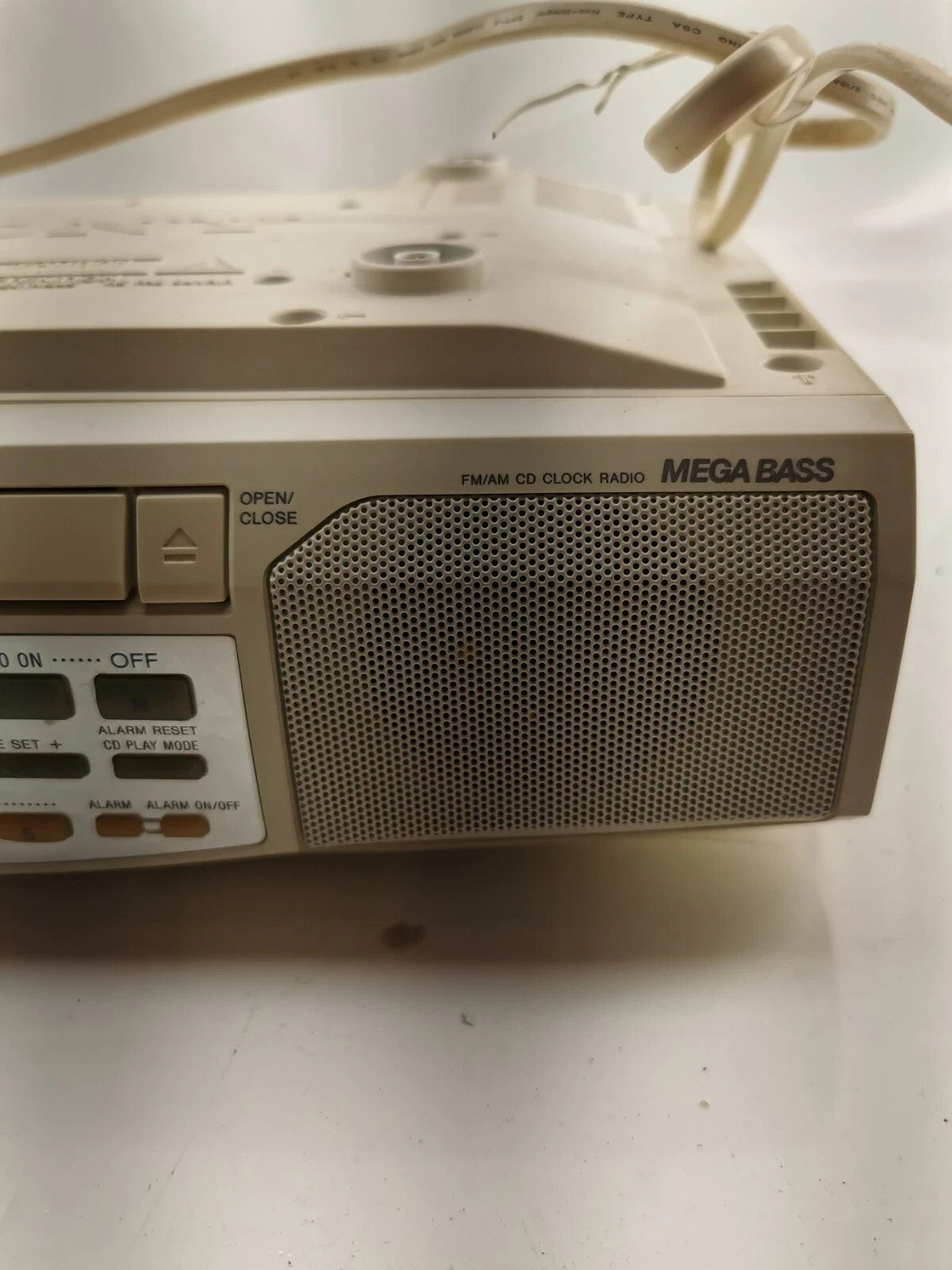 Sony ICF-CD513 Under Cabinet Counter CD Clock Radio AM/FM Mega Bass WORKS GREAT!