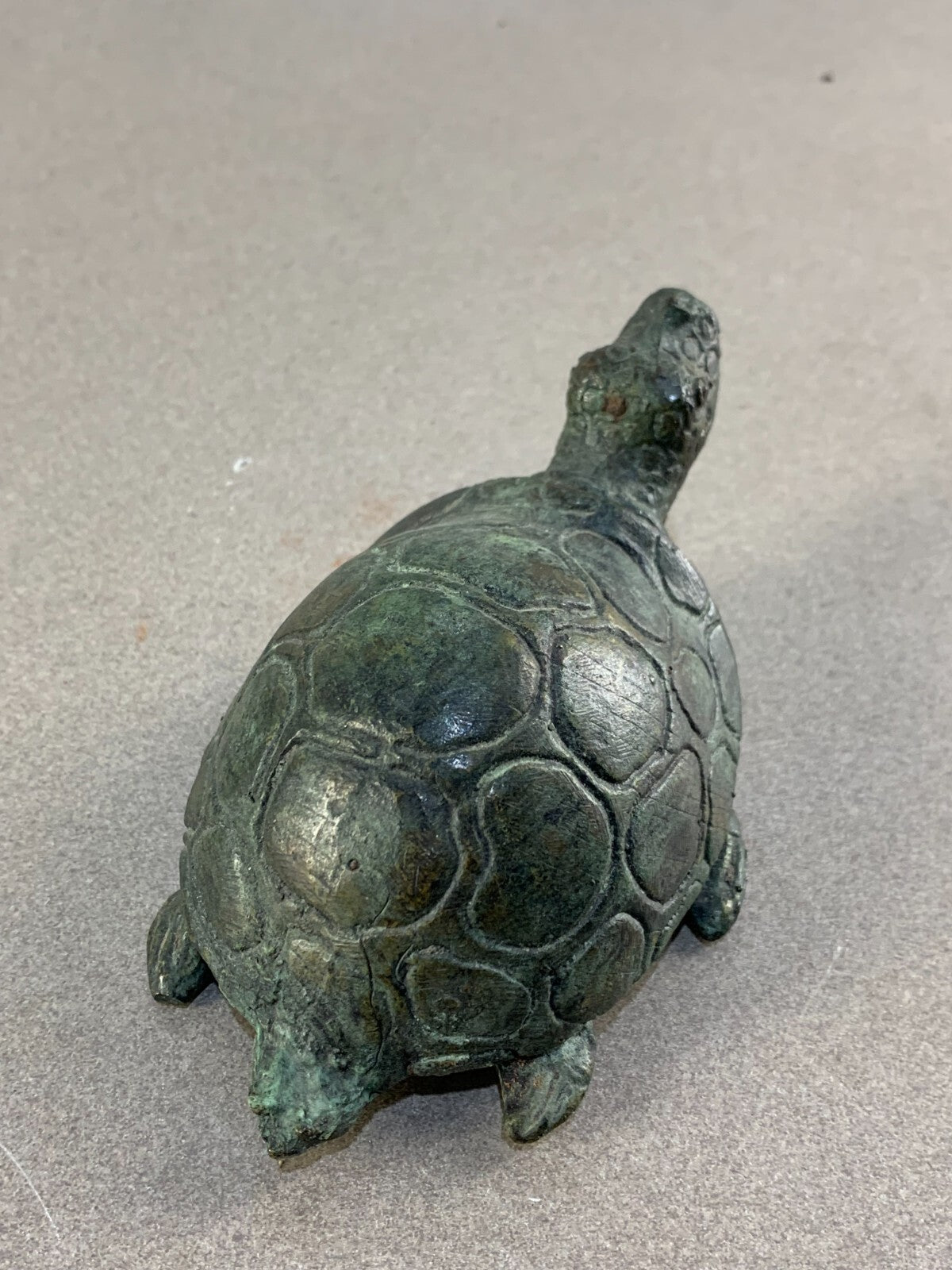 Vintage Hand carved Bronze Turtle Sculpture