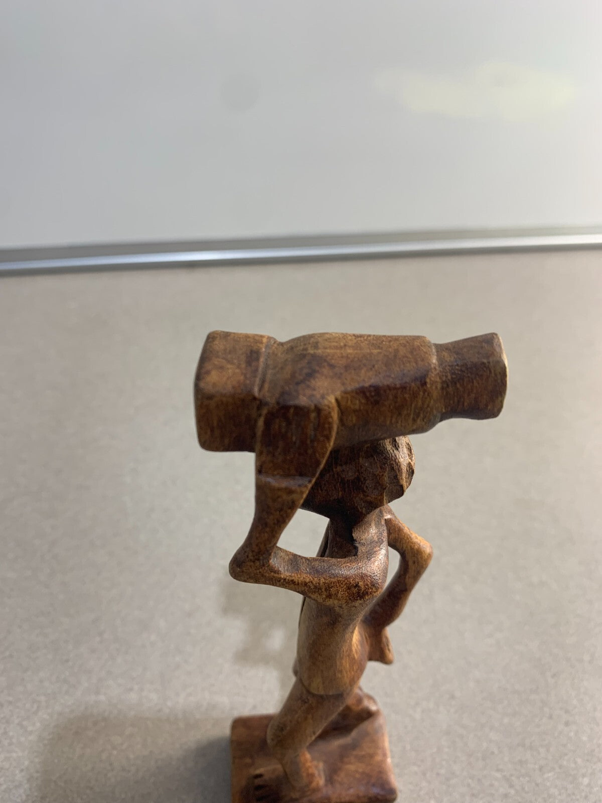 Folk Art Hand Carved Wood Sculpture Man African