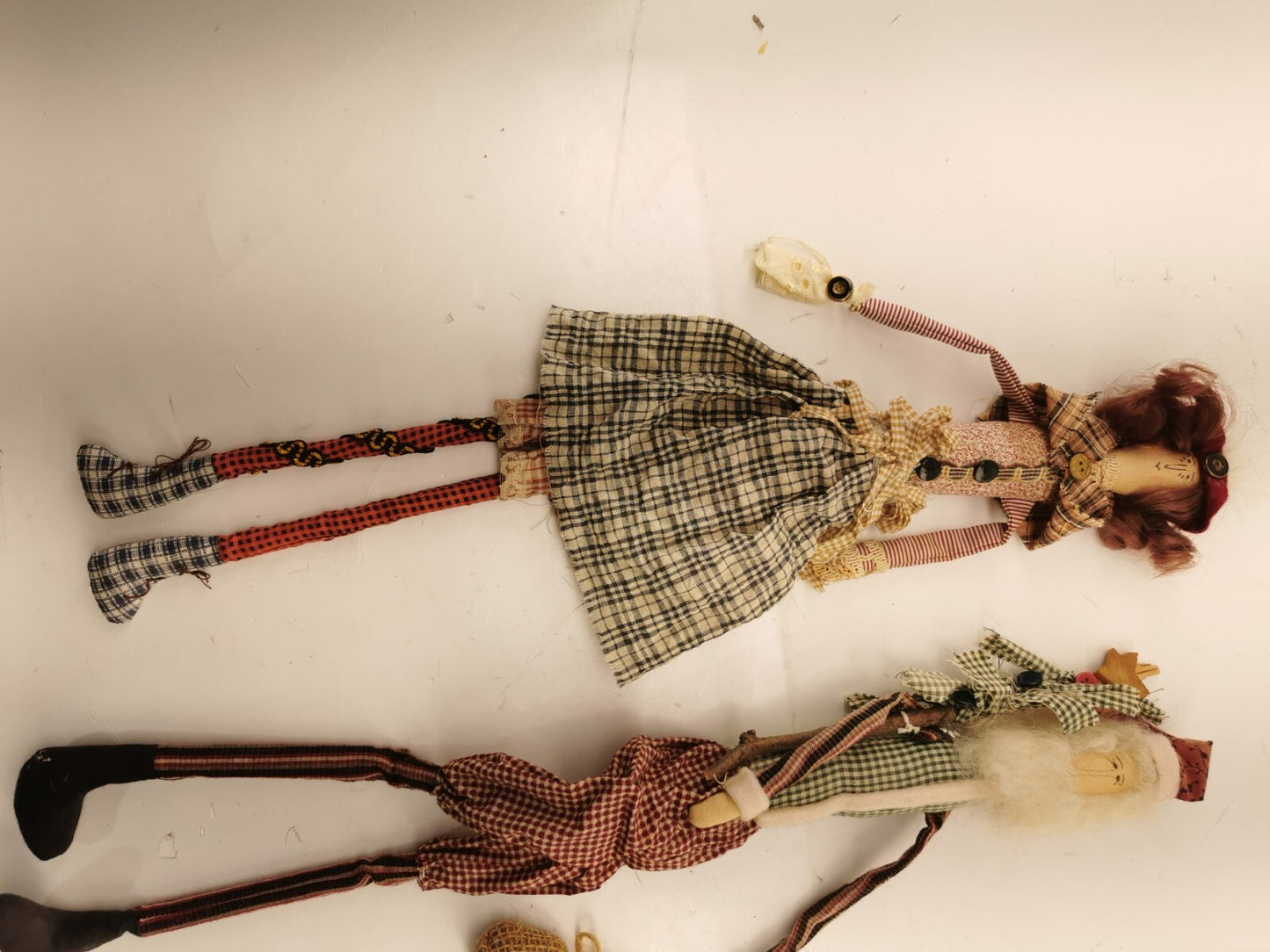 Vintage crazy Mountain import folk art cloth dolls