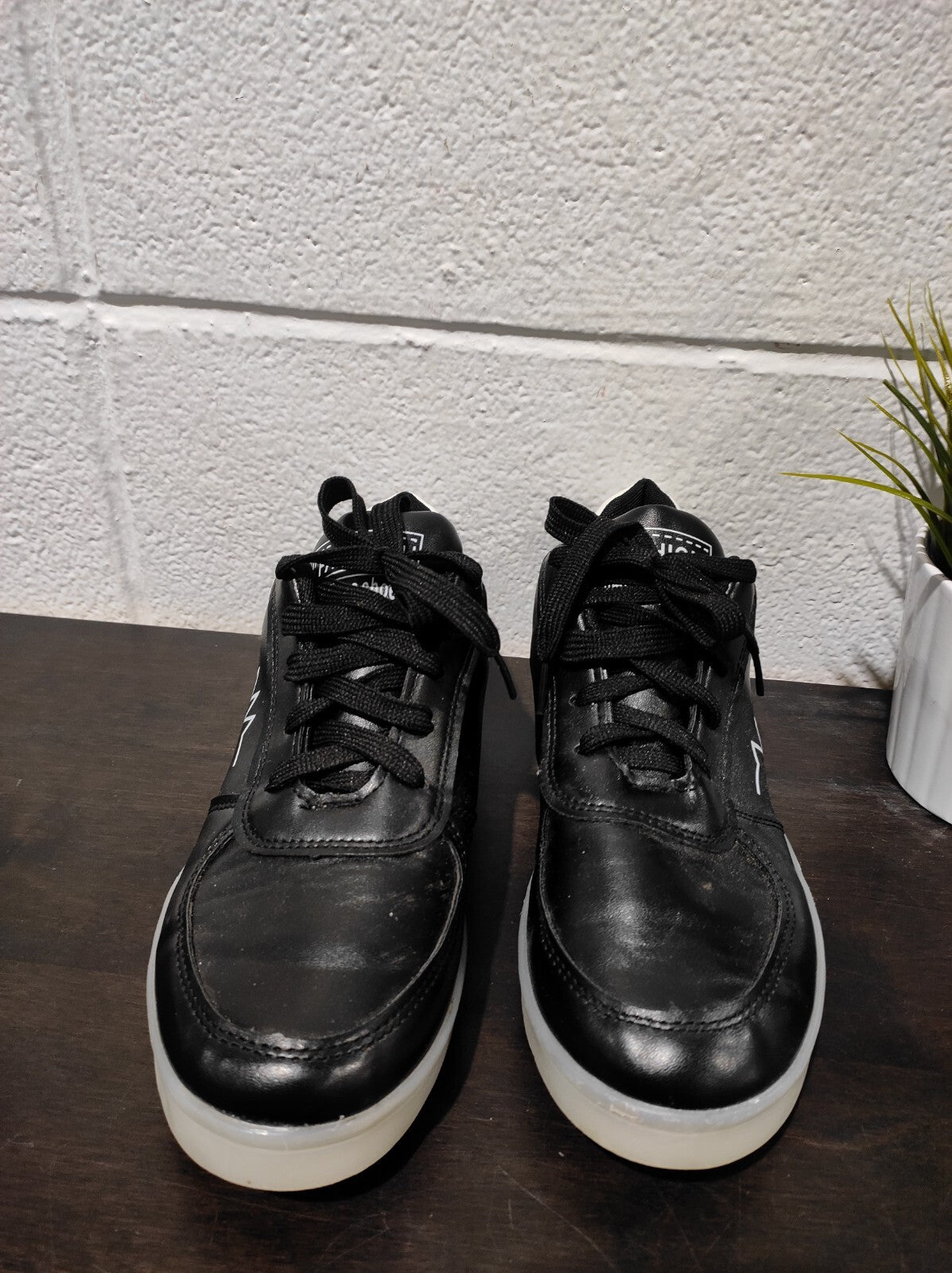 Fashion Luminous Black Sneakers Size- 11