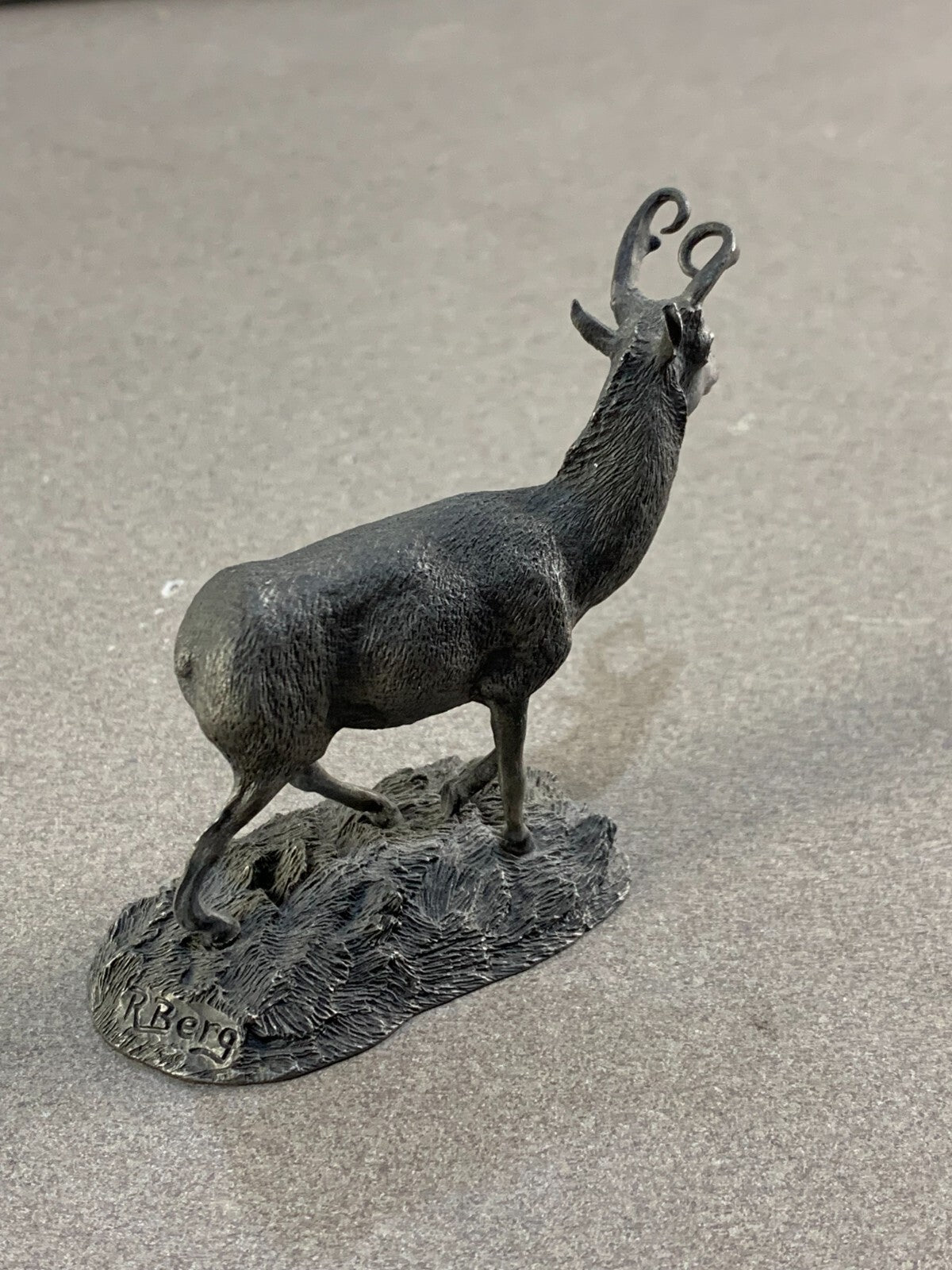 VTG 1976 Franklin Mint Pronghorn Antelope Wildlife North America Series Pewter