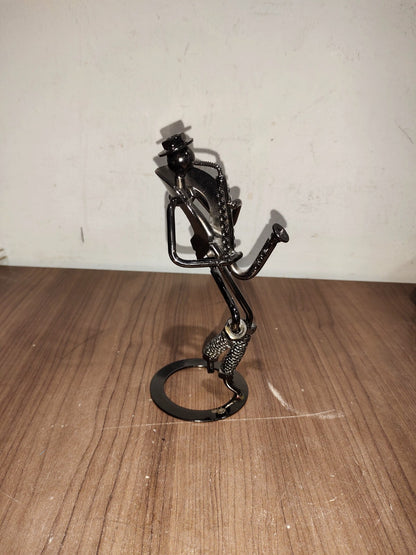 Scrap Metal Art, Figurine welded from nuts and Bolts