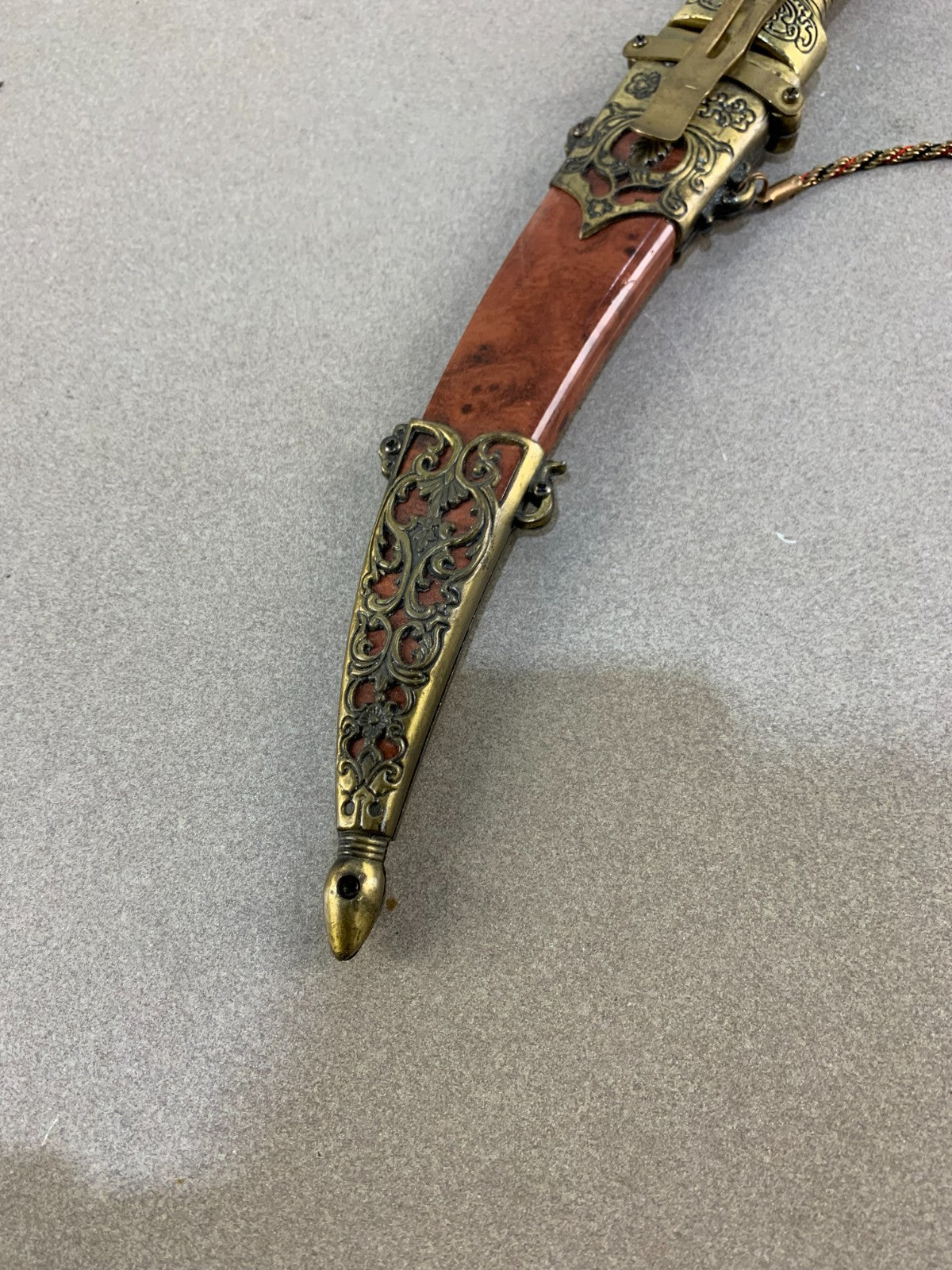 Vintage large Tibet style hanging 13 inches Dagger with sheath