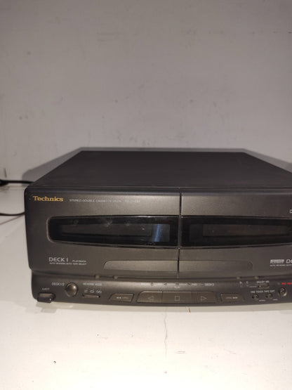 Technics Black RS-CH550 Stereo Double Cassette Tape Deck No Power Cord