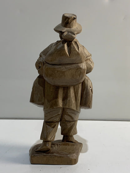 Quito Peddler Carved Wooden Statue