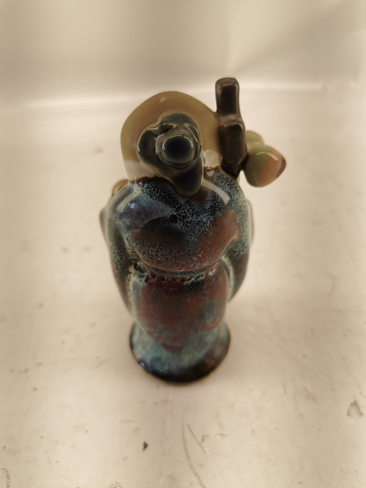 Vintage Chinese Shiwan Artistic Ceramic Mudman Glazed Figurine